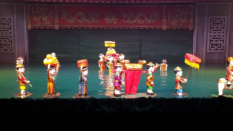 water puppet show in Hanoi