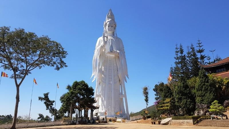 Lady Buddha at the Linh An Pagoda Vietnam