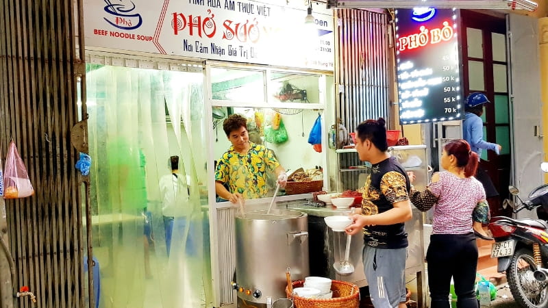 Hanoi street food stall