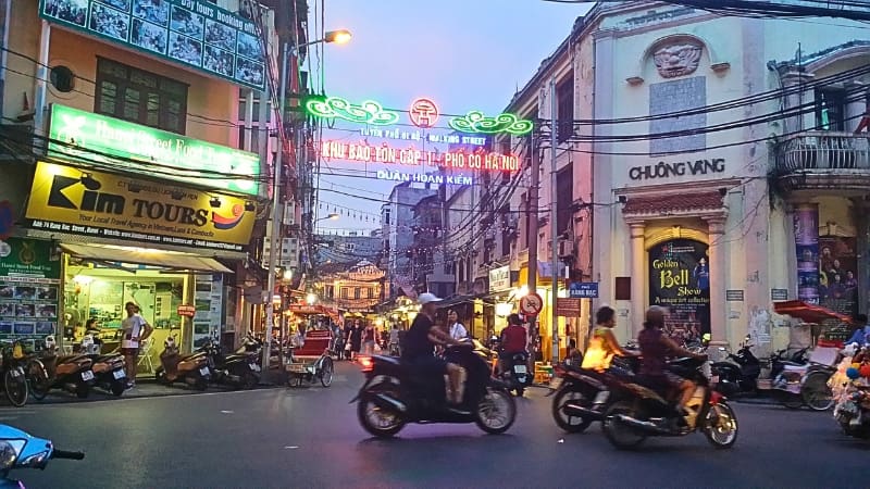 Busy streets in Hanoi