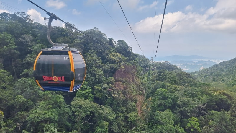 Take a cable car during your Da Nang to Ba Na Hills day trip