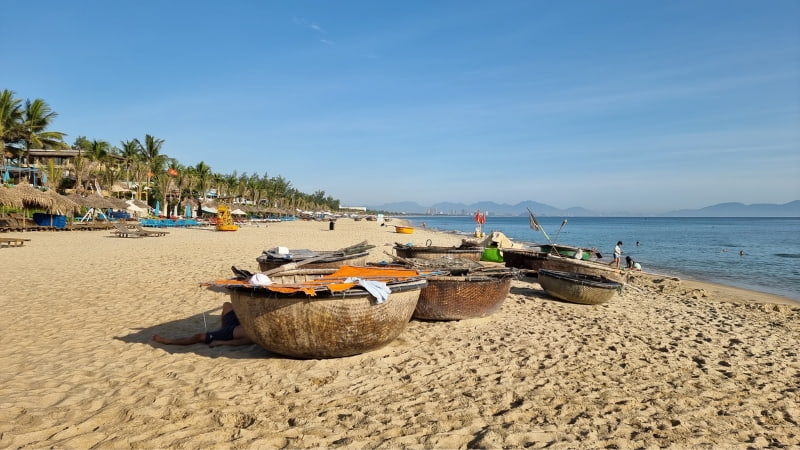 Basket Boats at An Bang Beach Vietnam