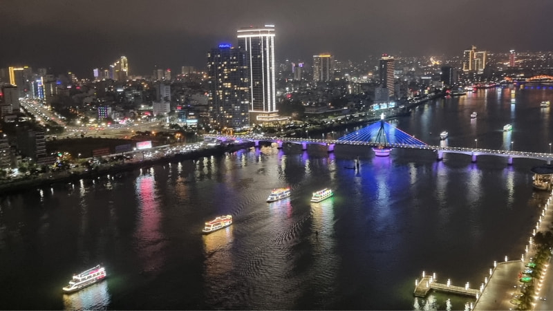 Views from the room at the Novotel Danang Premier Han River