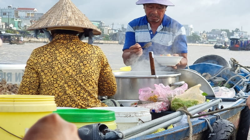 Noodle Vendors Cai Rang Floating Market